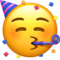 Partying Face emoji on Apple